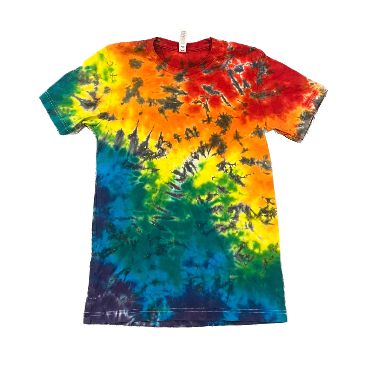 Rainbow Road Scrunch Tie-Dye T-Shirt (Adult Small.-5XL)