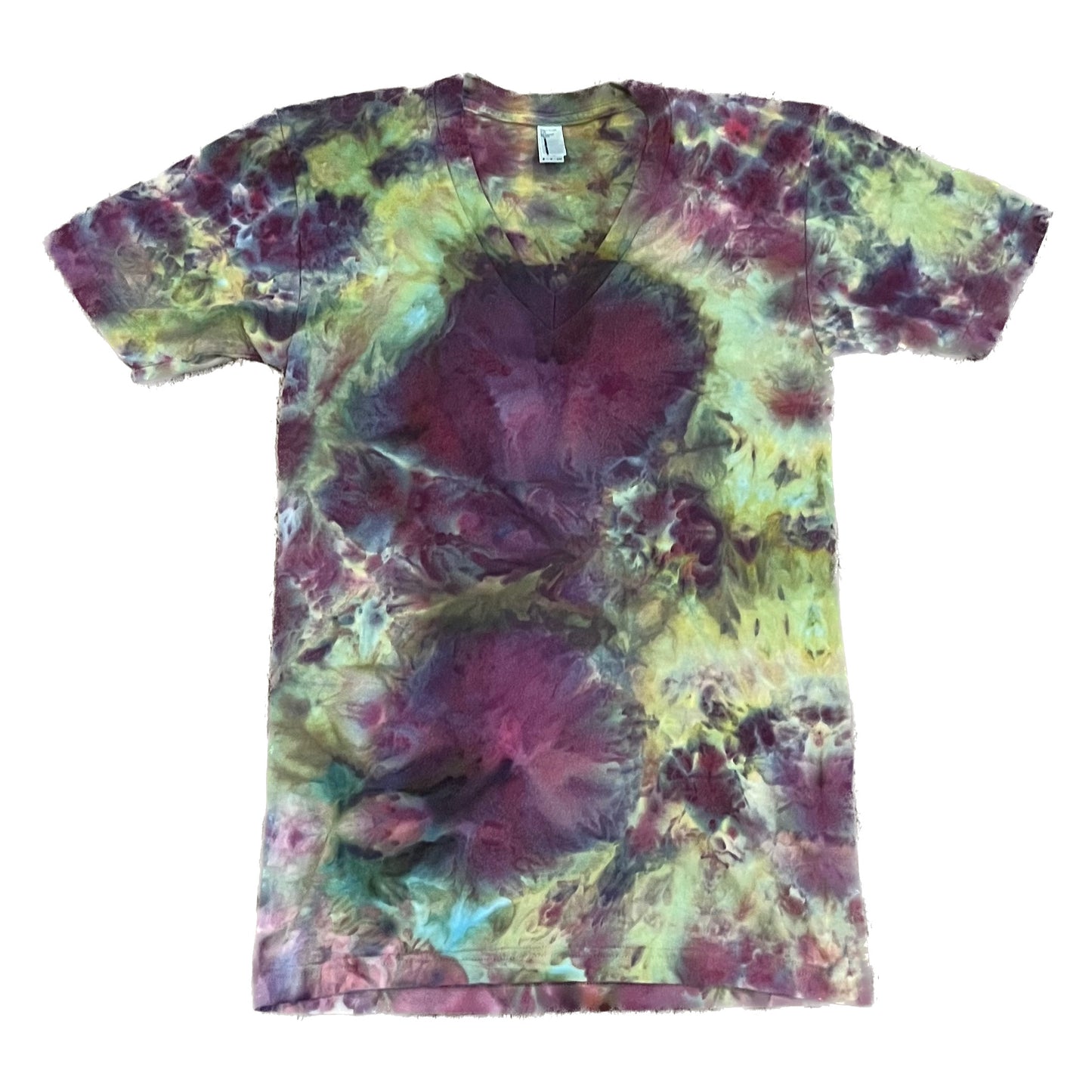 The Alchemist Ice-Dyed Tie-Dye T-shirt (Adult Small, V-Neck)