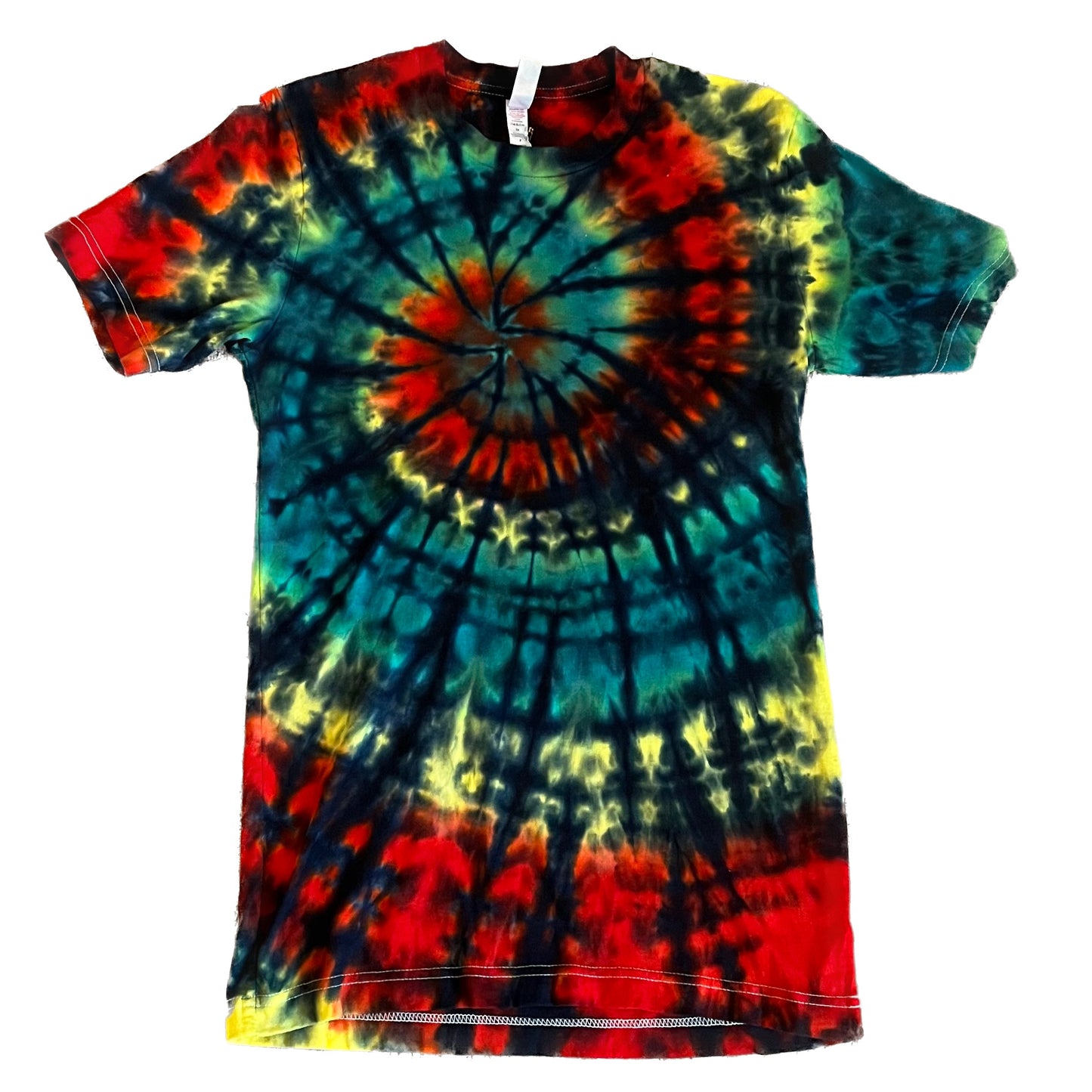 Rasta Reggae Spiral Starburst Tie-Dye T-Shirt (Adult Small-5XL)