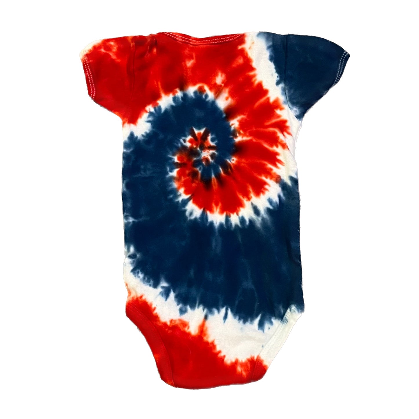 Red, White & Blue Spiral Tie Dye Onesie - 6-12 MONTHS