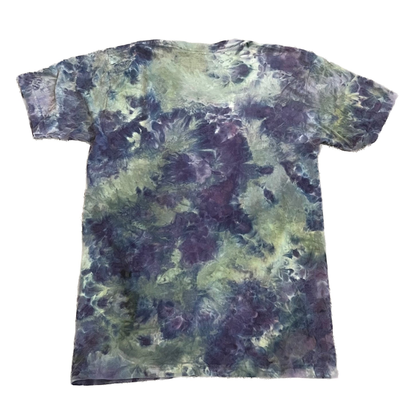 Ocean Mist Ice-Dyed Tie-Dye T-Shirt (Adult Medium, V-Neck)