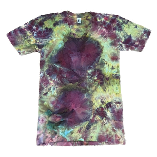 The Alchemist Ice-Dyed Tie-Dye T-shirt (Adult Small, V-Neck)