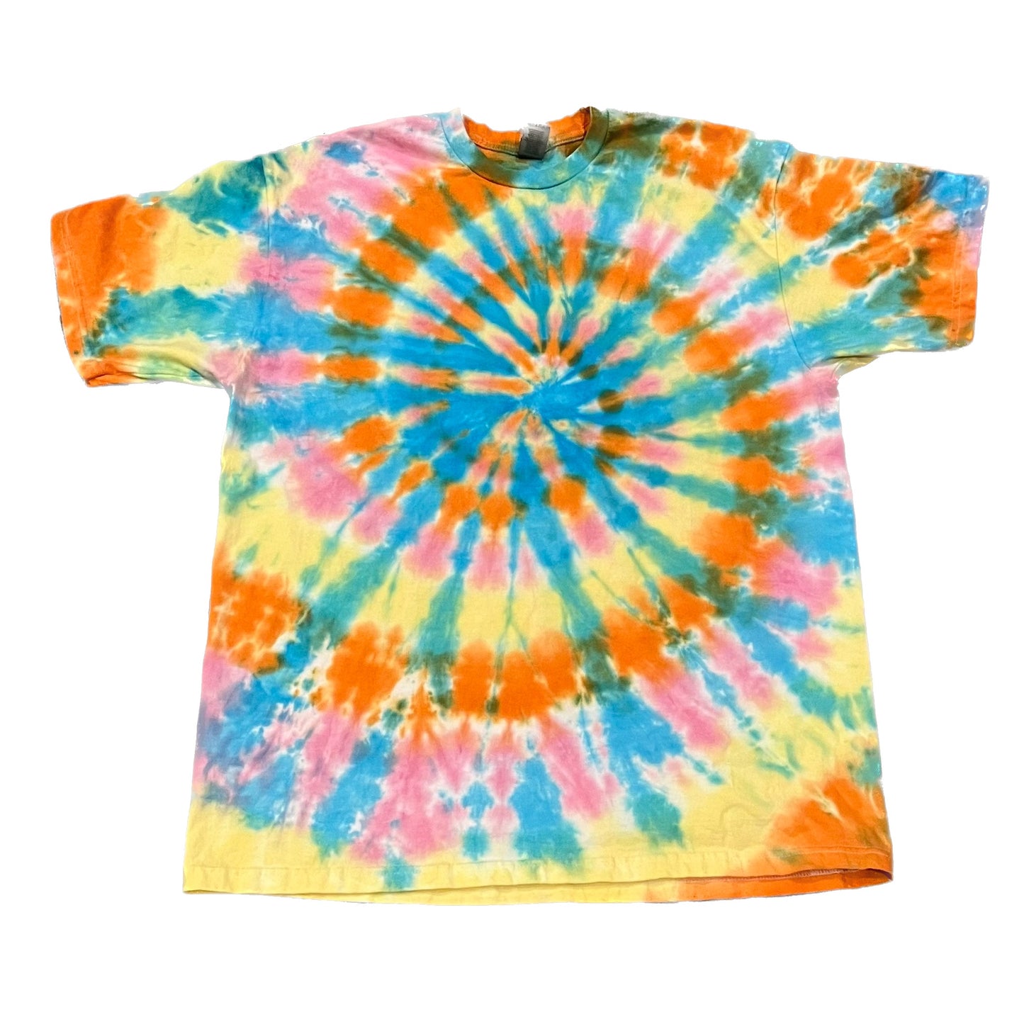 Pastel Starburst Spiral Tie Dye T-shirt - ADULT XL