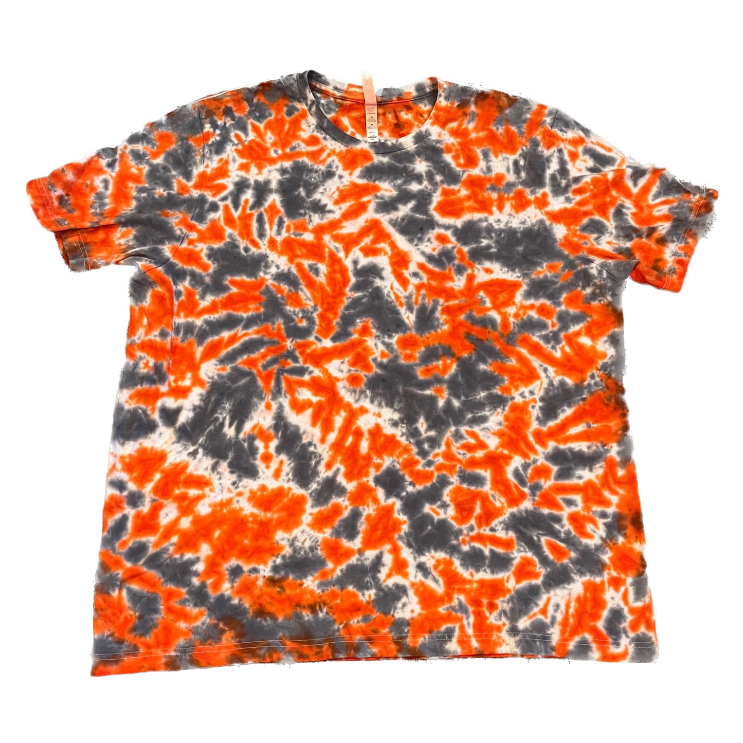 Redish-Orange & Gray Camo Tie-Dye T-Shirt (Adult 3XL)