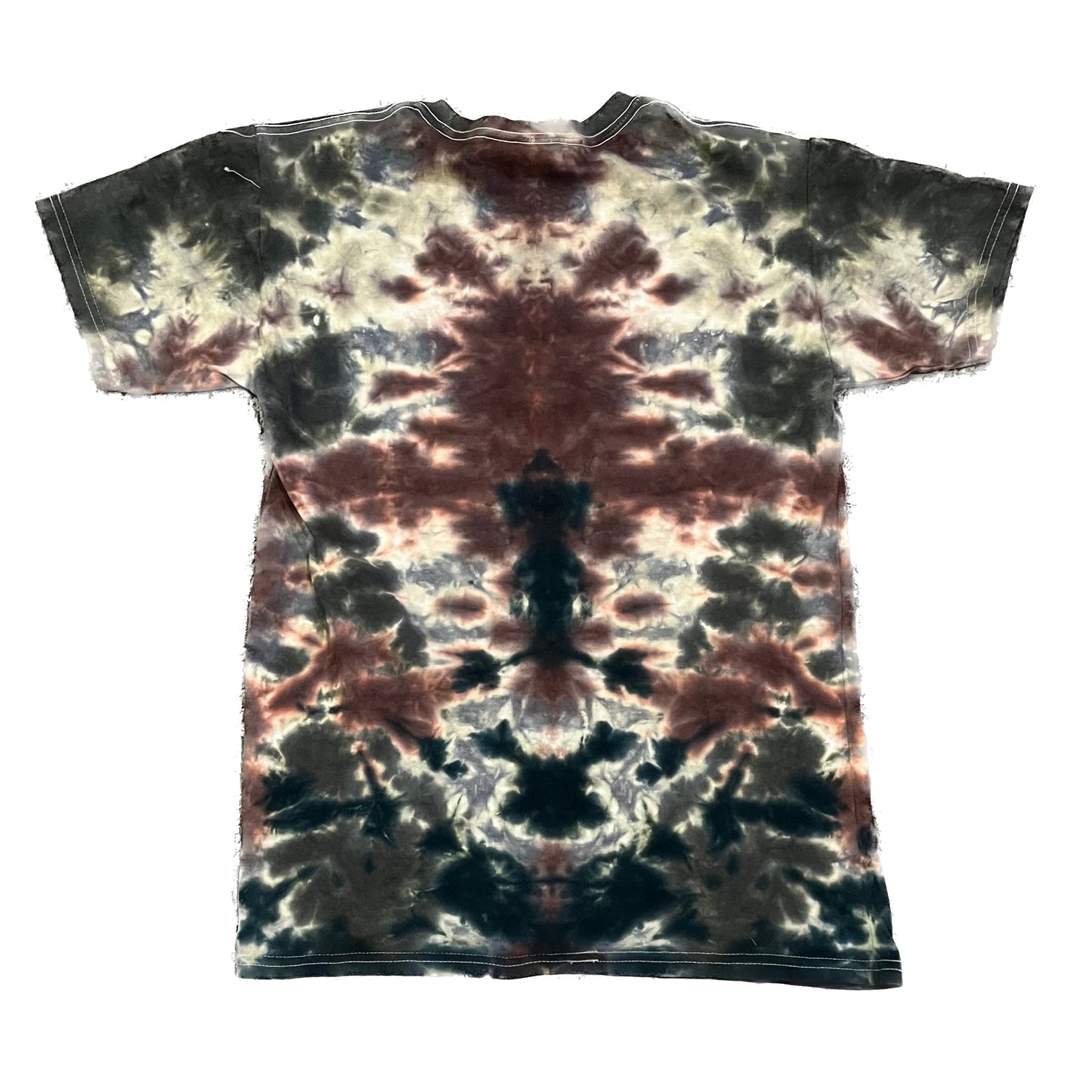 Earth-Tone Scrunch Tie Dye T-shirt - YOUTH LARGE (14-16)