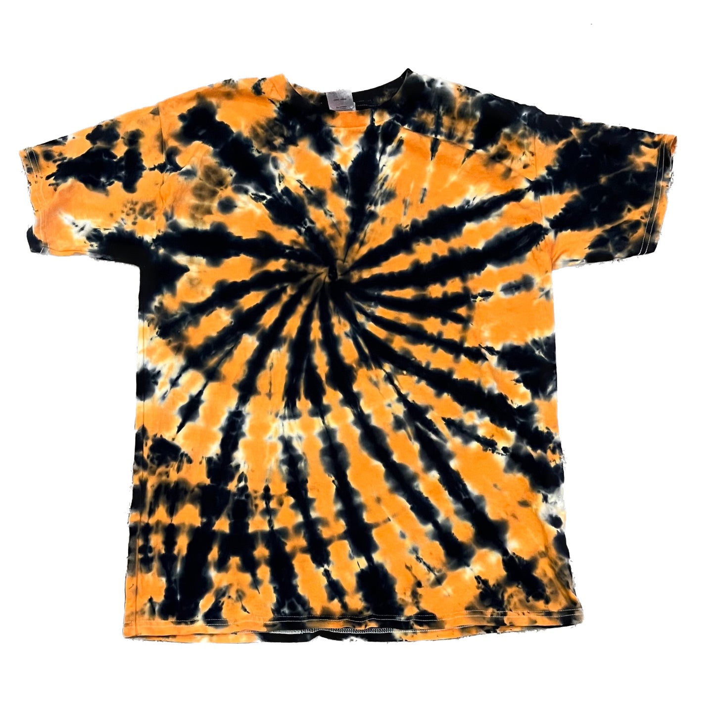 Cincinnati Bengals Starburst Spiral Tie Dye T-shirt - YOUTH X-LARGE