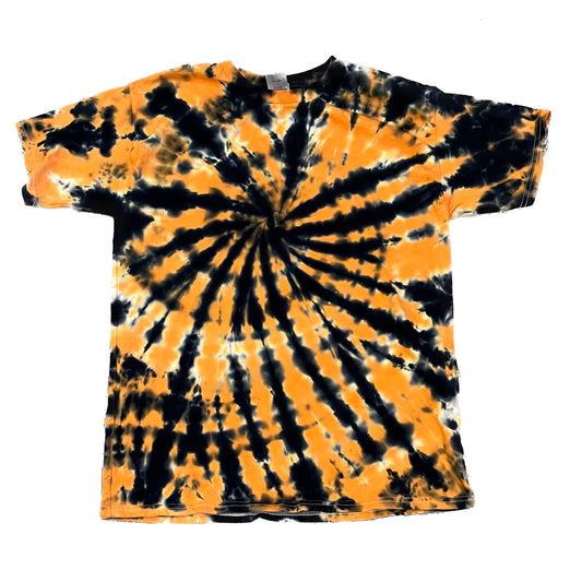 Cincinnati Bengals Starburst Spiral Tie Dye T-shirt - YOUTH X-LARGE