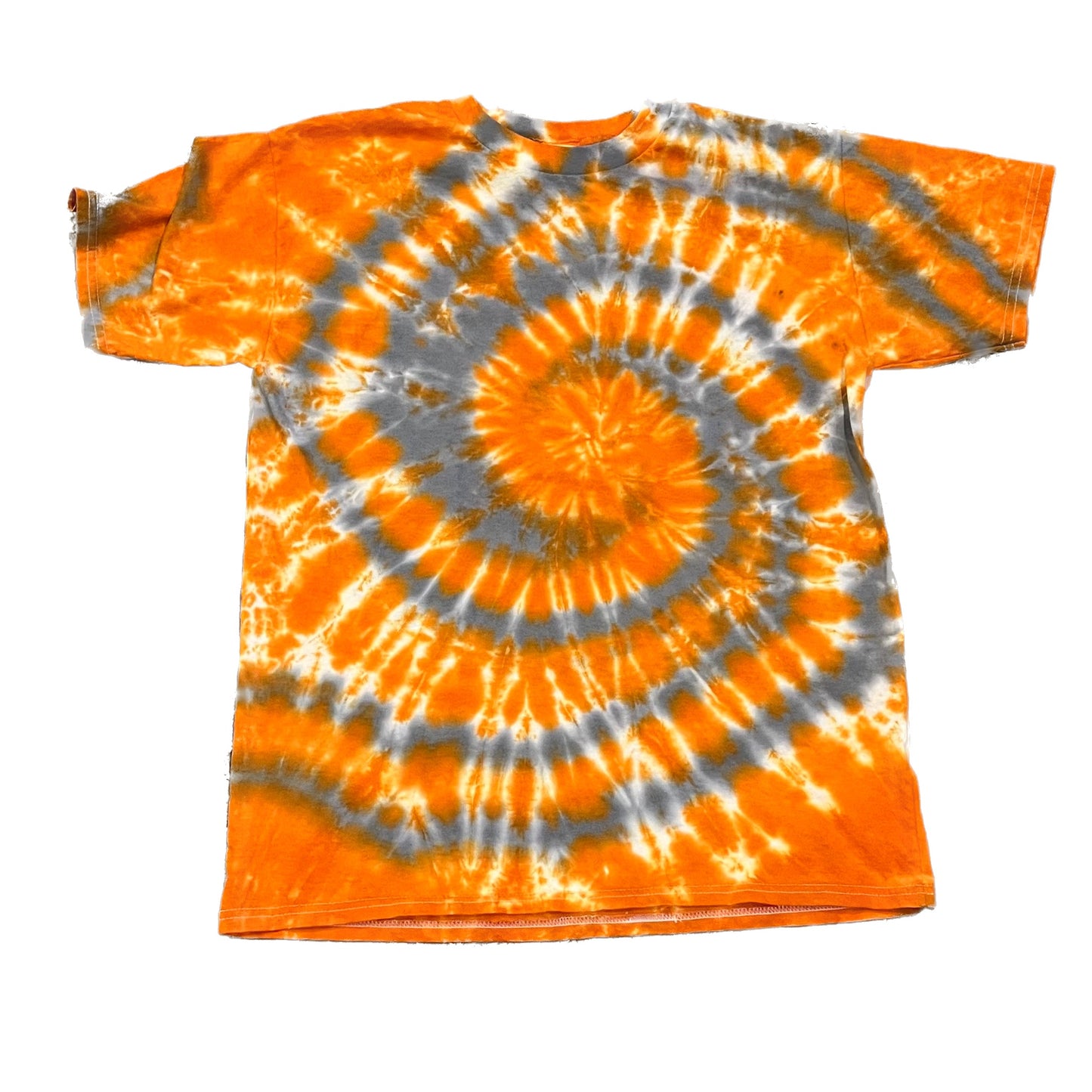 Orange & Gray Cyclone Tie Dye T-shirt - YOUTH XL (18-20)