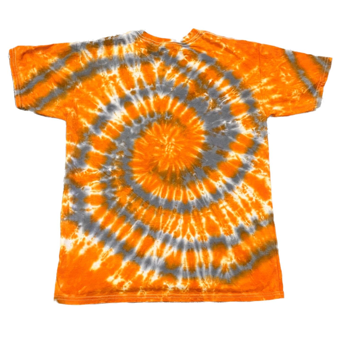 Orange & Gray Cyclone Tie Dye T-shirt - YOUTH XL (18-20)