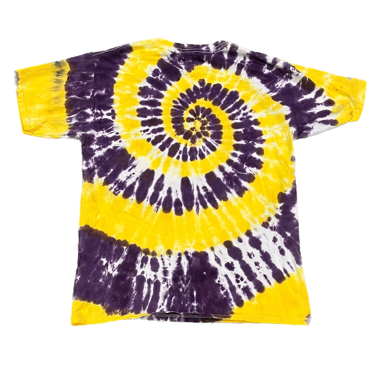 Purple & Gold (LSU) Spiral Tie Dye T-shirt - YOUTH XL (18-20)