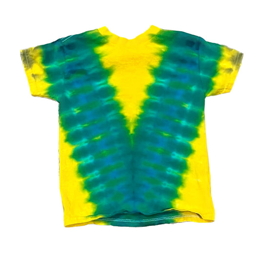 Yellow & Green Chevron Tie Dye T-shirt - YOUTH X-SMALL (2-4)