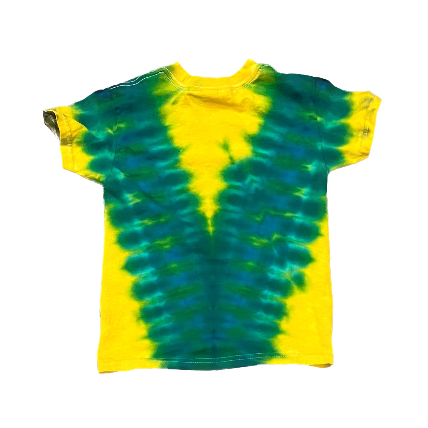 Yellow & Green Chevron Tie Dye T-shirt - YOUTH X-SMALL (2-4)