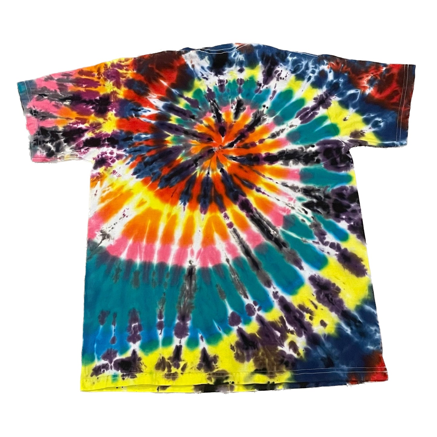 Colorful Starburst Spiral Tie Dye T-shirt - ADULT MEDIUM