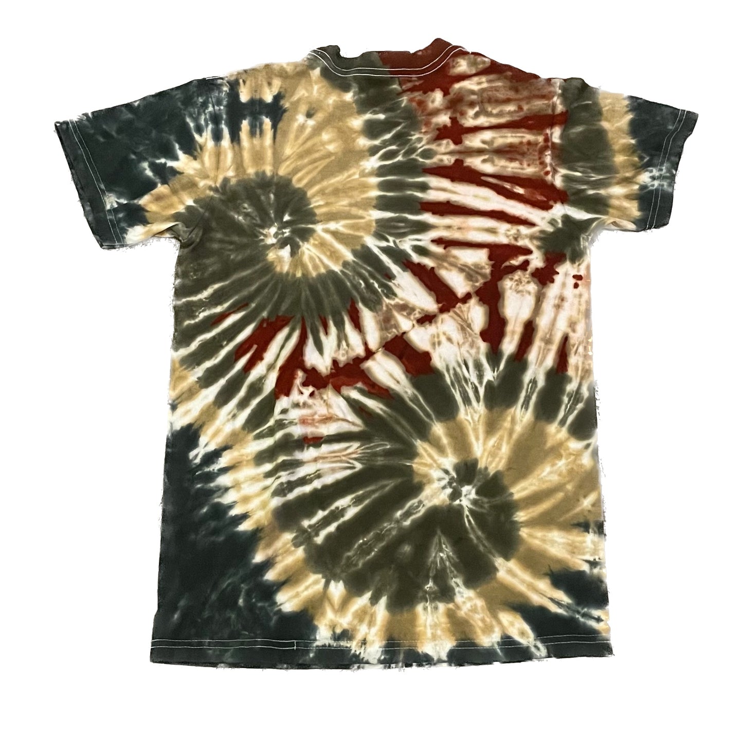 Earth Tone Double Spiral Tie Dye T-shirt - ADULT SMALL